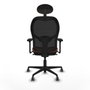 Piqueras y Crespo Chaise de Bureau avec Appui-tête Jorquera 3D036G1 Marron Noir