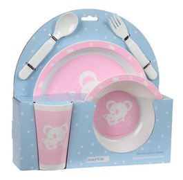 Safta Set de couverts et assiette enfant "Koala" avec gobelet - Pour enfants dès 6 mois - 26x26x9 cm