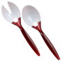 Saveur et Degustation Jeu de 2 couverts pour servir la salade bicolores 26 cm