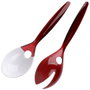 Saveur et Degustation Jeu de 2 couverts pour servir la salade bicolores 26 cm