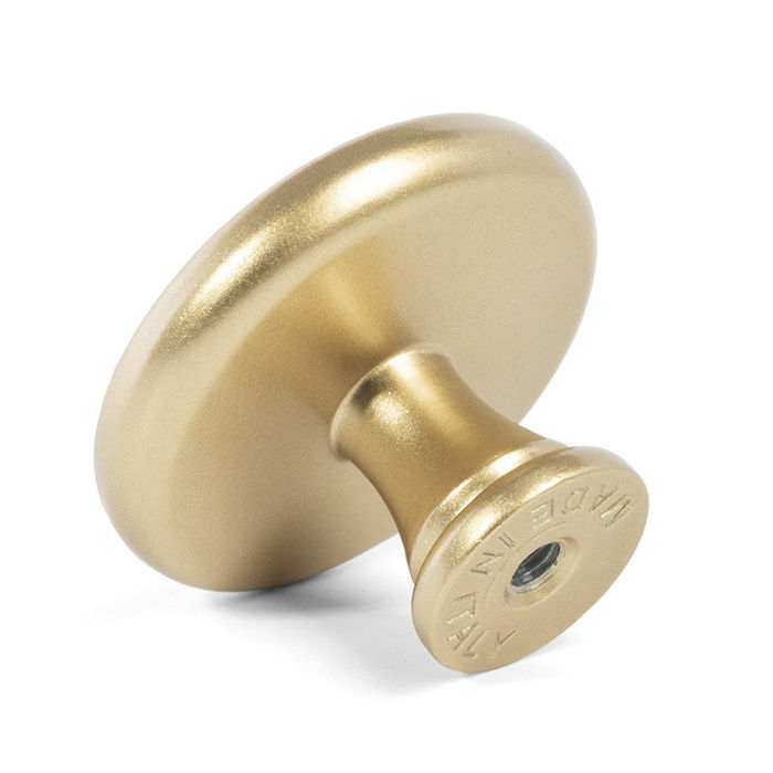 Giusti Tirador Zamak Modèle Clovis Finition Or Satiné pour Meubles Ø35mm