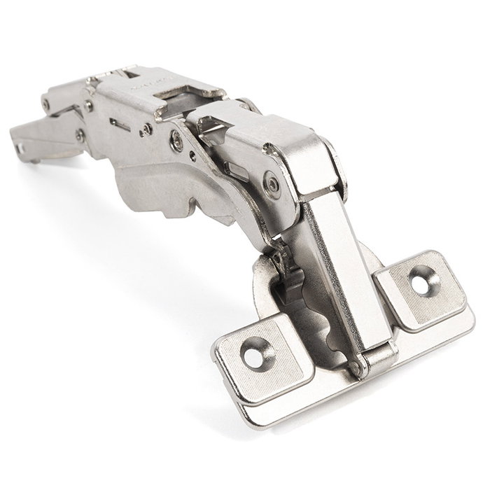 Salice S200 Zero - Charnière à amortissement pour meuble de cuisine/salle de bain, système Silentia+, Ø35 mm, ouverture 155°, finition nickel, coude angulaire