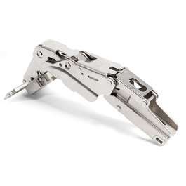 Salice S200 Zero - Charnière à amortissement pour meuble de cuisine/salle de bain, système Silentia+, Ø35 mm, ouverture 155°, finition nickel, coude angulaire