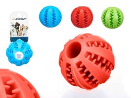 MASCOW Balle en silicone avec disque distributeur de nourriture, 3 couleurs