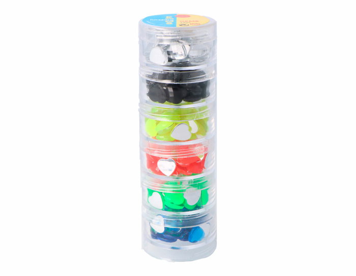 Innspiro Set de Gemas Acryliques Cœur Couleurs Fluor 10x10mm - 240u. Approx Innspiro Set de Gemas Acryliques Cœur Couleurs Fluor 10x10mm - 240u. Approx