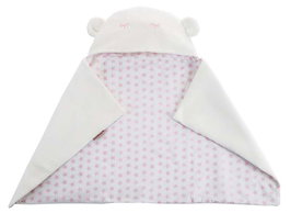 Creaciones Llopis Couverture à capuche réversible licorne 90 x 66 cm - Pour bébés et enfants