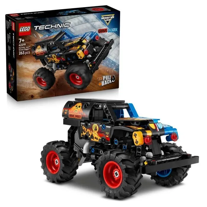 Lego Technic 42219 Jeu de Construction Camion Grave Digger Monster Jam - Feu et Glace - à partir de 7 ans Lego Technic 42219 Jeu de Construction Camion Grave Digger Monster Jam - Feu et Glace - à partir de 7 ans