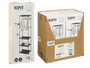 Kipit Armure Organisateur Suspendu avec 6 Étagères en Taille 51x2x7 cm Noir (Set de 6)