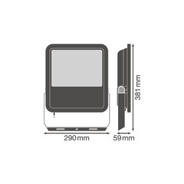 Ledvance Projecteur LED 125W 15000Lm 6500K 100 x 100º IP65 Black