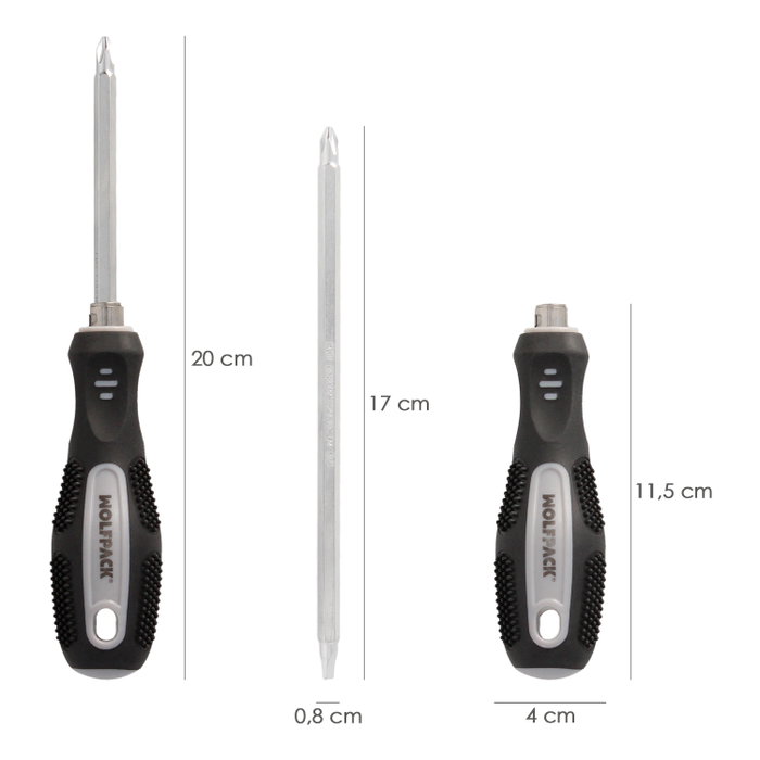 WOLFPACK LINEA PROFESIONAL Tournevis interchangeable Maurer 6 x 150 mm WOLFPACK LINEA PROFESIONAL Tournevis interchangeable Maurer 6 x 150 mm