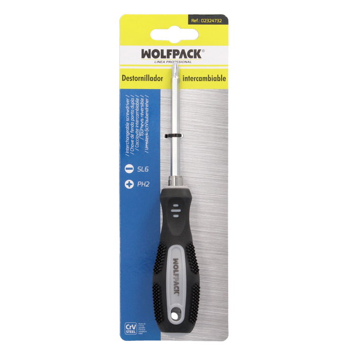 WOLFPACK LINEA PROFESIONAL Tournevis interchangeable Maurer 6 x 150 mm WOLFPACK LINEA PROFESIONAL Tournevis interchangeable Maurer 6 x 150 mm