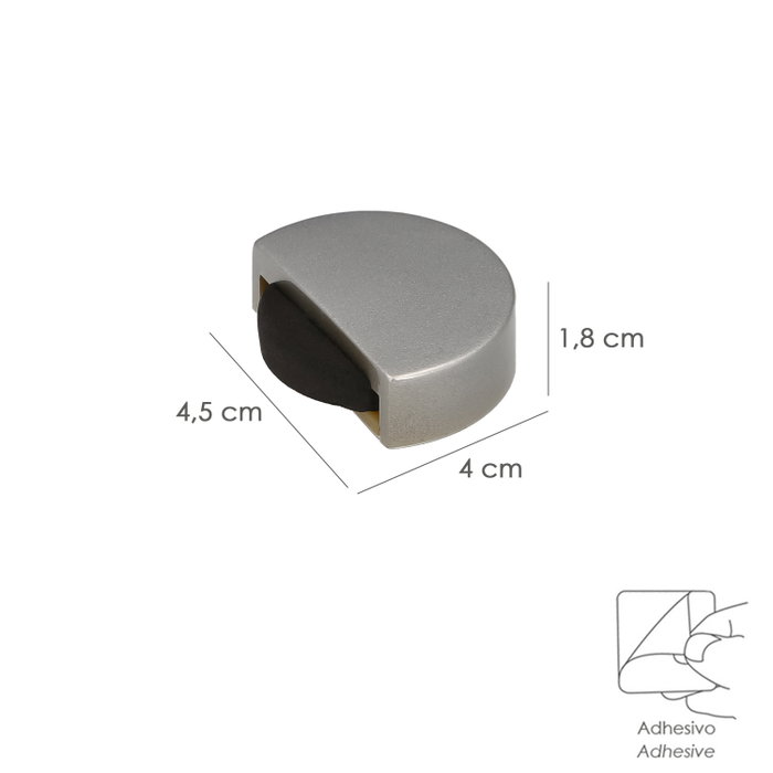 WOLFPACK LINEA PROFESIONAL Butoir de porte adhésif Silent Matte Chrome