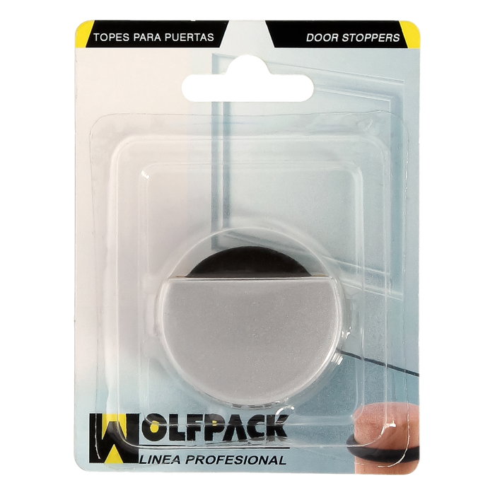 WOLFPACK LINEA PROFESIONAL Butoir de porte adhésif Silent Matte Chrome
