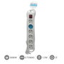 GSC Evolution Multiprise Série Standard 6 prises avec interrupteur, 1,5m, Blanc