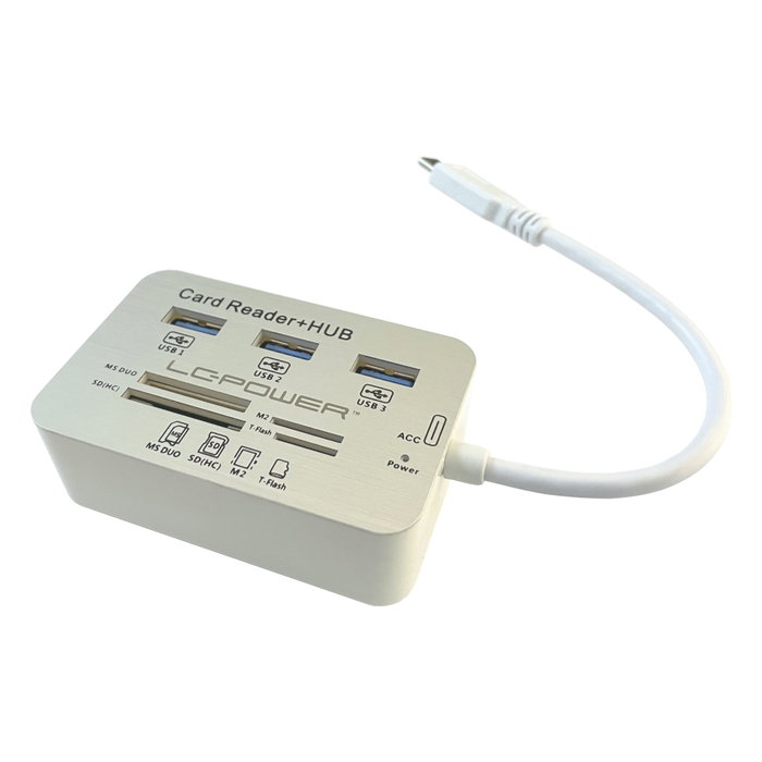 LC-Power LC-HUB-C-CR Hub USB Type-C avec 3 ports USB 3.0 et lecteur de cartes LC-Power LC-HUB-C-CR Hub USB Type-C avec 3 ports USB 3.0 et lecteur de cartes