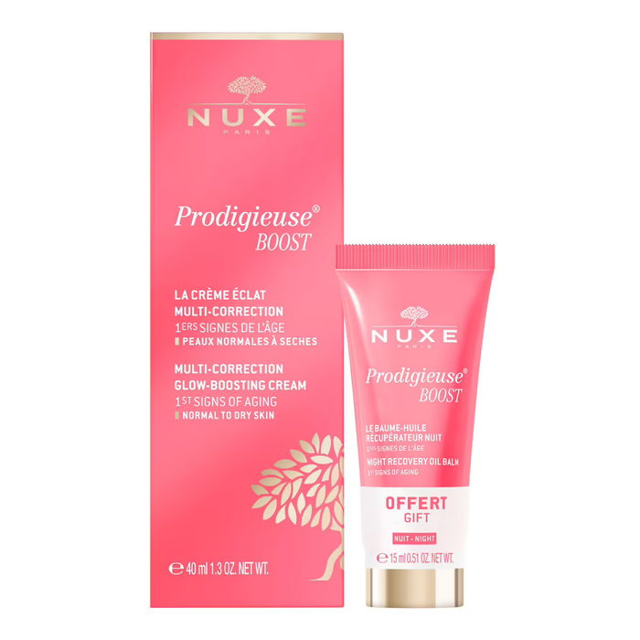 Nuxe - Set Soin Visage Prodigieuse Boost : Crème Multi-Correction Jour 40 ml + Baume Récupération Nuit 15 ml Nuxe - Set Soin Visage Prodigieuse Boost : Crème Multi-Correction Jour 40 ml + Baume Récupération Nuit 15 ml