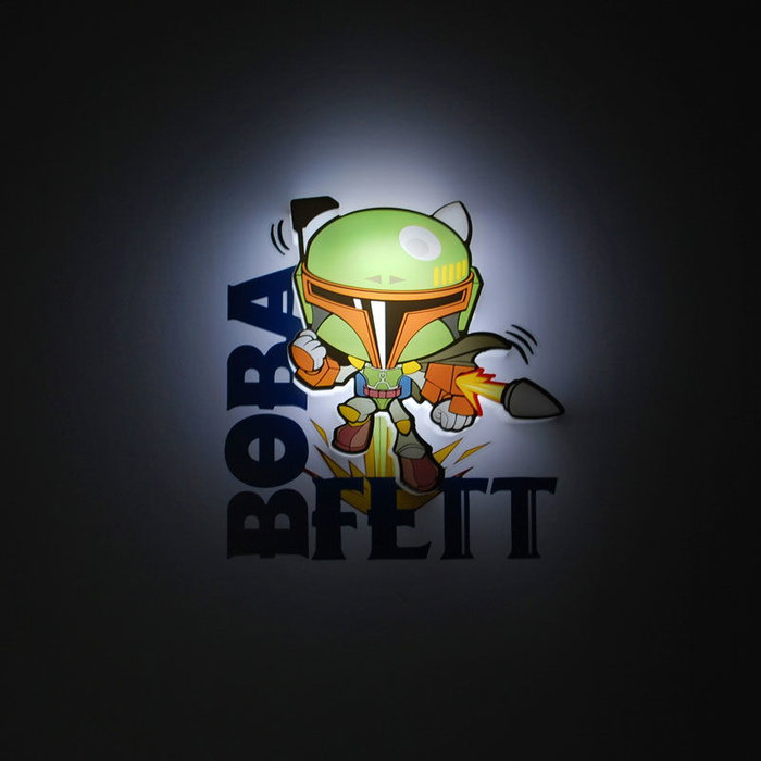 3D LIGHT FX Lampe 3D à LED mini Boba Fett Star Wars - Fonctionne avec 2 piles AAA, ne chauffe pas au toucher