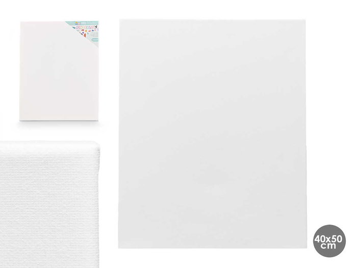Pincello Toile Blanche sur Châssis en Bois 40x50 cm pour Peinture (Set de 18) Pincello Toile Blanche sur Châssis en Bois 40x50 cm pour Peinture (Set de 18)