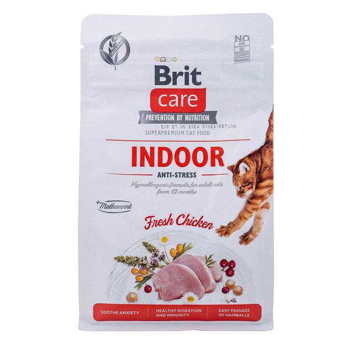 Aliments pour chat Brit Care Grain-Free Adult Indoor Anti-Stress Adulte Poulet 400 g Aliments pour chat Brit Care Grain-Free Adult Indoor Anti-Stress Adulte Poulet 400 g