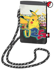Safta - Porte-téléphone Pokémon Pikachu avec cordon - Pochette de 10 x 18 x 1 cm - À partir de 3 ans