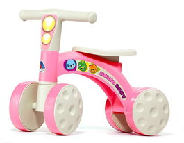 Molto Mon premier chariot de marche rose avec roues en caoutchouc pour enfants dès 1 an - 48x37x18 cm