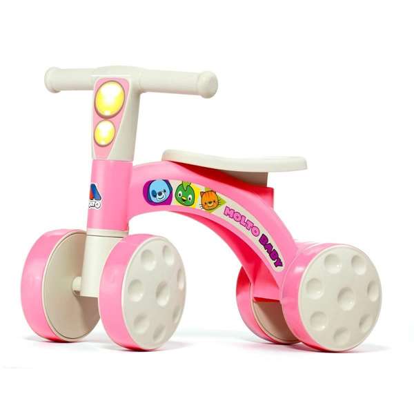 Molto Mon premier chariot de marche rose avec roues en caoutchouc pour enfants dès 1 an - 48x37x18 cm Molto Mon premier chariot de marche rose avec roues en caoutchouc pour enfants dès 1 an - 48x37x18 cm