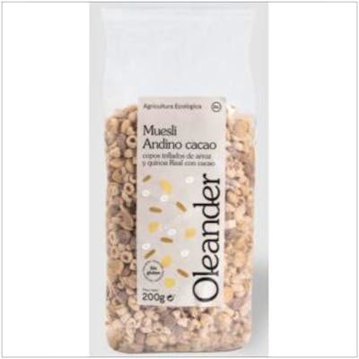 OLEANDER Muesli Andino au cacao, riz et quinoa bio 200g OLEANDER Muesli Andino au cacao, riz et quinoa bio 200g