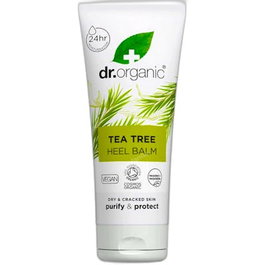 DR. ORGANIC Balsamo Talones Arbol Del Te 100 ml, Baume pour talons à l'arbre à thé, soin intensif des pieds secs et gercés