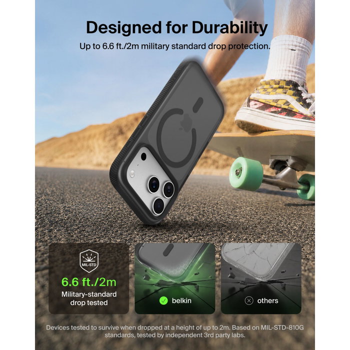 Belkin Coque SheerForce Grip pour iPhone 18 Pro / iPhone 17 Pro - Noir MSA068hqBK