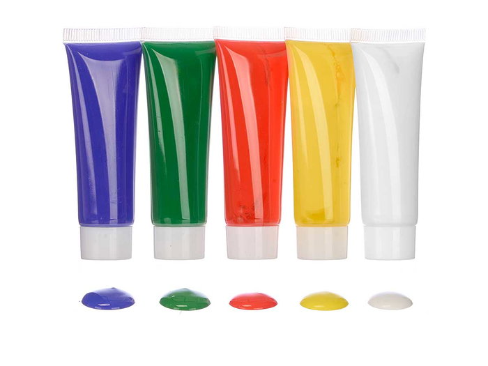 Pincello Lot de 5 gouaches 30 ml, non toxiques, 18x20,5x3 cm (Set de 36)