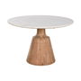 Table de Salle à Manger Home ESPRIT Blanc Naturel Marbre Bois d'acacia 115 x 115 x 76 cm