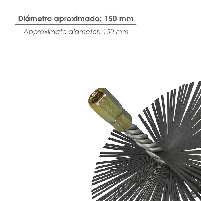 WOLFPACK LINEA PROFESIONAL Brosse de ramonage en acier 150 mm M12