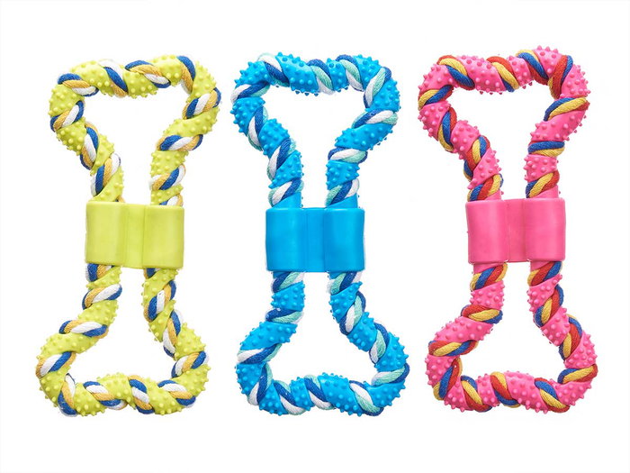 MASCOW Mordedor 2 Asas Silicone 19cm Assortiment de Couleurs
