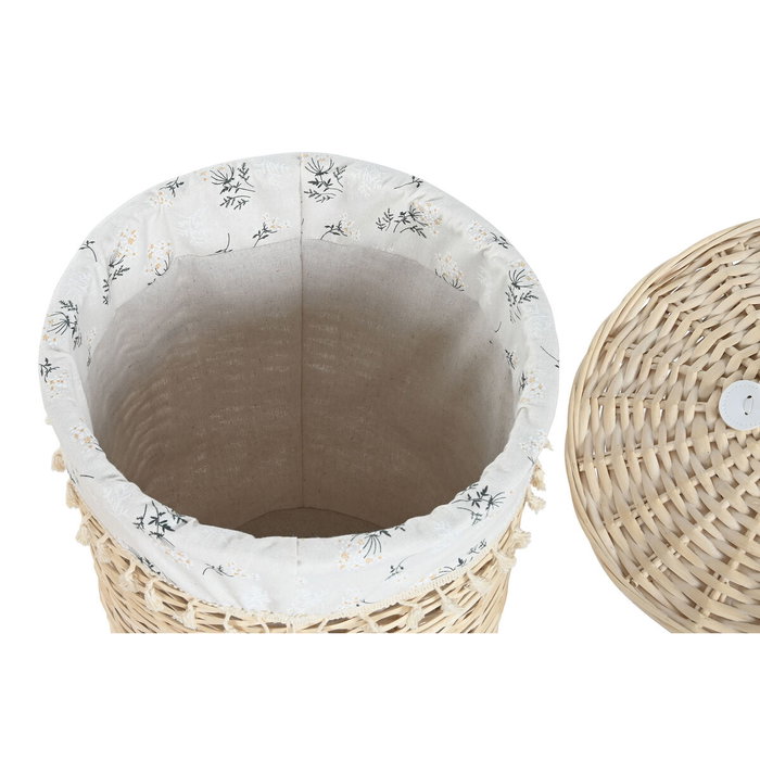 Panier à linge Home ESPRIT Naturel osier Shabby Chic 45 x 45 x 55 cm 3 Pièces