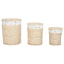 Panier à linge Home ESPRIT Naturel osier Shabby Chic 45 x 45 x 55 cm 3 Pièces