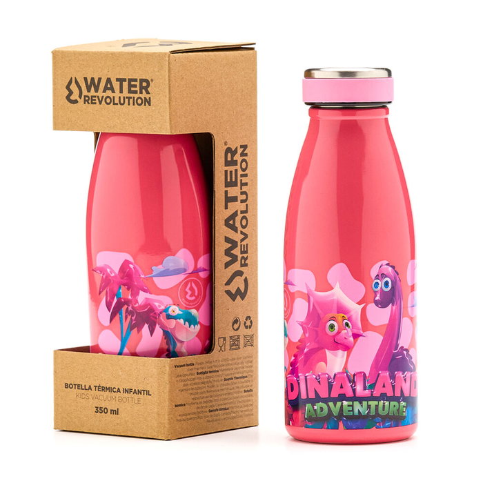 Water Revolution Gourde isotherme 350 ml Dinaland en acier inoxidable - 24h froid / 12h chaud