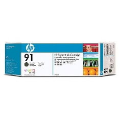 HP Cartouche d'encre 91 C9464A Noir - Pour imprimantes grand format HP Designjet Z6100 et Z6100PS