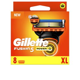 Gillette Fusion 5 Power - 8 Recharges pour Rasoir Électrique, Lames Anti-Friction, Tondeuse de Précision