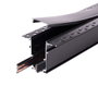 Rail magnétique encastré 63mm noir 2m