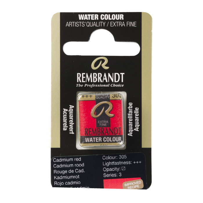 Rembrandt Aquarelle en pastille Rouge Cadmium 305 Rembrandt Aquarelle en pastille Rouge Cadmium 305