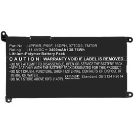CoreParts Batterie pour Dell 41,04Wh 11,4V 3600mAh Noir
