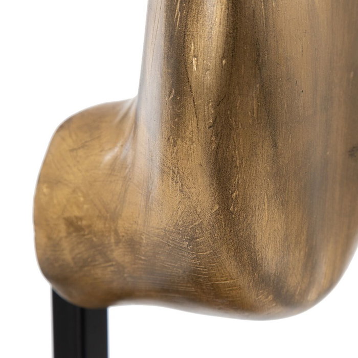 BigBuy Home Figurine Décorative Noir Doré Bois BigBuy Home Figurine Décorative Noir Doré Bois