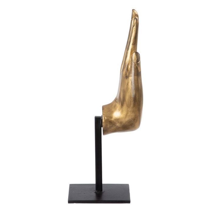 BigBuy Home Figurine Décorative Noir Doré Bois BigBuy Home Figurine Décorative Noir Doré Bois