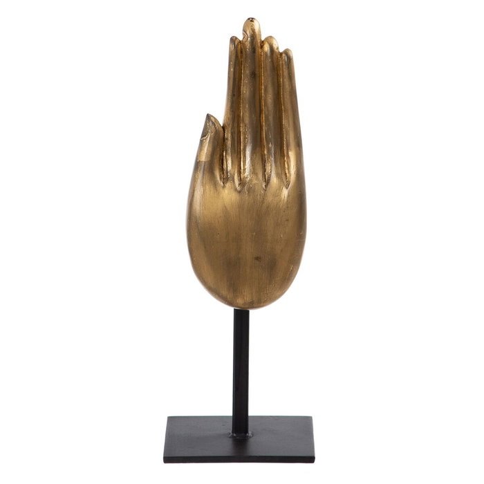 BigBuy Home Figurine Décorative Noir Doré Bois BigBuy Home Figurine Décorative Noir Doré Bois