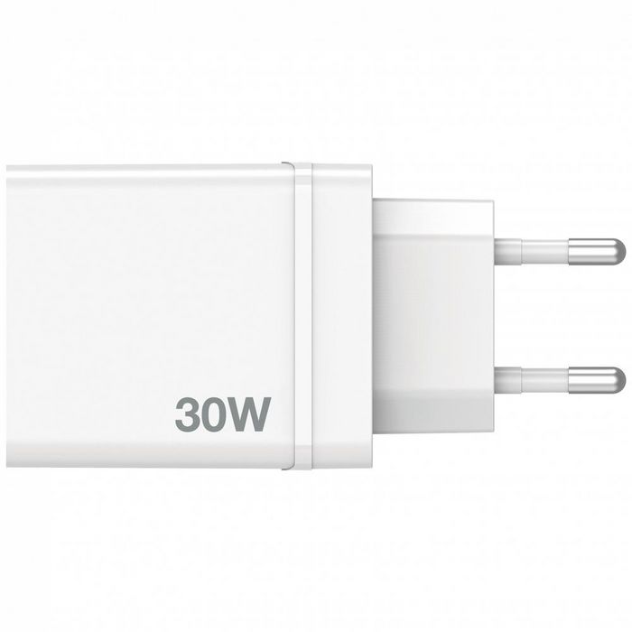Verbatim - Chargeur mural USB 30W 4 ports - 1 USB-C PD 20W, 1 USB-A QC 3.0, 2 USB-A 10W - Prise fixe EU - Noir