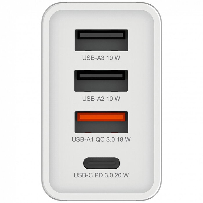 Verbatim CHR-30EU2 Chargeur mural 30W 4 ports (1 USB-C PD et 3 USB-A) Verbatim CHR-30EU2 Chargeur mural 30W 4 ports (1 USB-C PD et 3 USB-A)