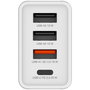 Verbatim Chargeur Mural 30W 4 Ports avec USB-C PD 20W et USB-A QC 3.0, Noir
