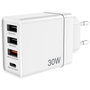 Verbatim Chargeur Mural 30W 4 Ports avec USB-C PD 20W et USB-A QC 3.0, Noir