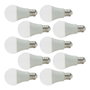 Pack de 10 Lampes LED Sphériques Aluminium/PC E27 7W Blanco Frío 630Lm