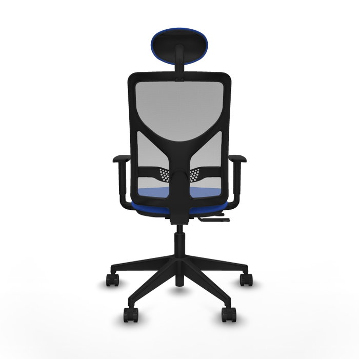 Piqueras Y Crespo Chaise de bureau Motilla, mécanisme Sincro/Traslack, Bleu/Gris